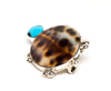 Speckled Cowry Shell Turtle Pin