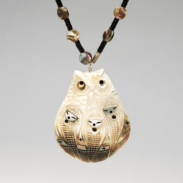 Grandfather Owl & Corn Maidens Pendant Necklace