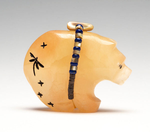 Refreshing Peach Selenite Bear
