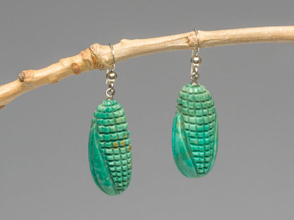 Carved Corn Earrings