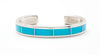 Kingman Blue Turquoise Channel Inlaid Cuff Bracelet