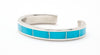 Kingman Blue Turquoise Channel Inlaid Cuff Bracelet