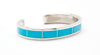 Kingman Blue Turquoise Channel Inlaid Cuff Bracelet