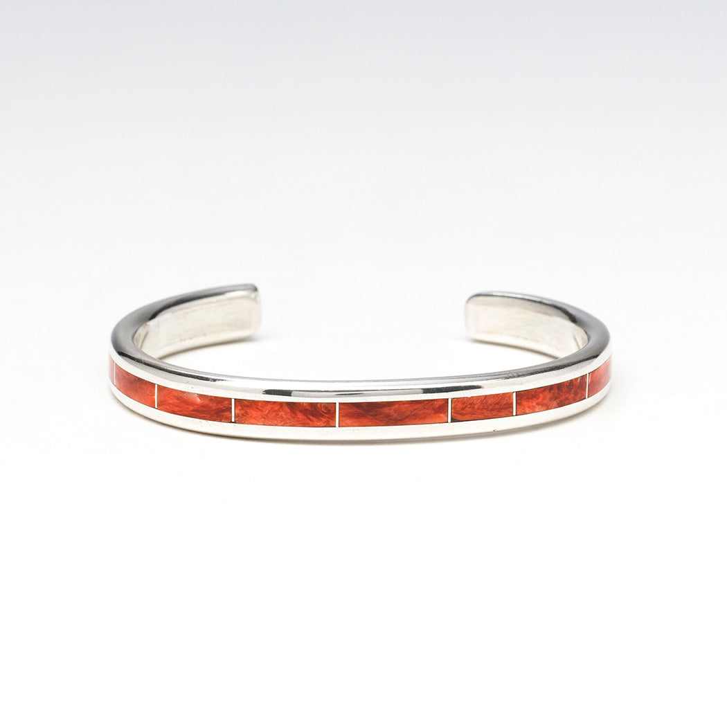 Red Spiny Oyster Shell Cuff Bracelet