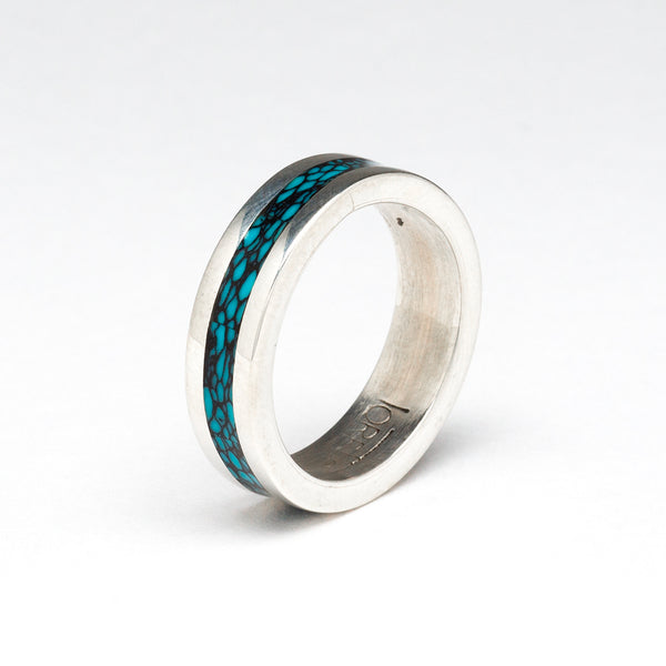 Kingman Spiderweb Turquoise Ring