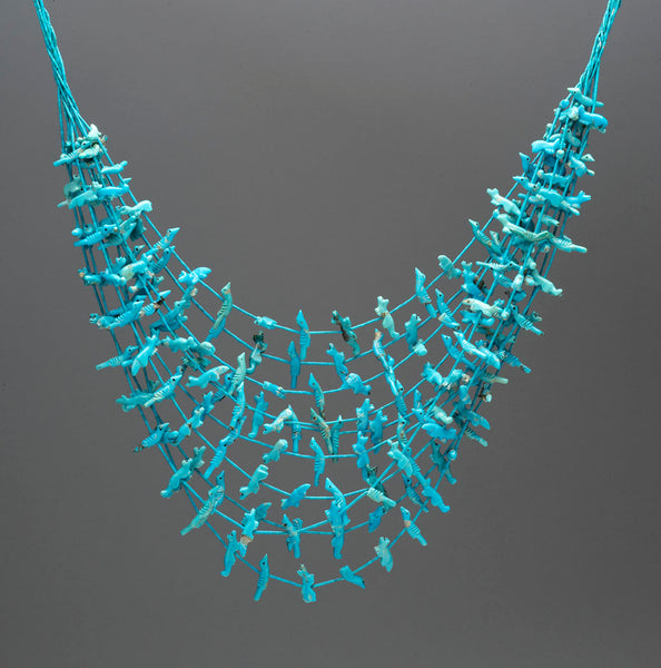 Stunning Ten Strand Turquoise Fetish Necklace