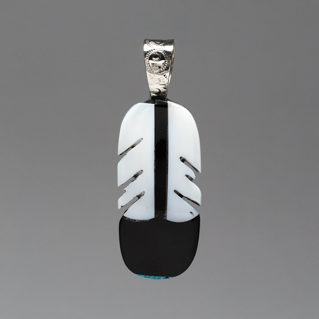 Carved Eagle Feather Pendant