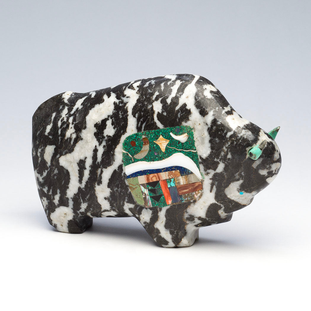 Double-Sided Night Mosaic & Sunface Bison