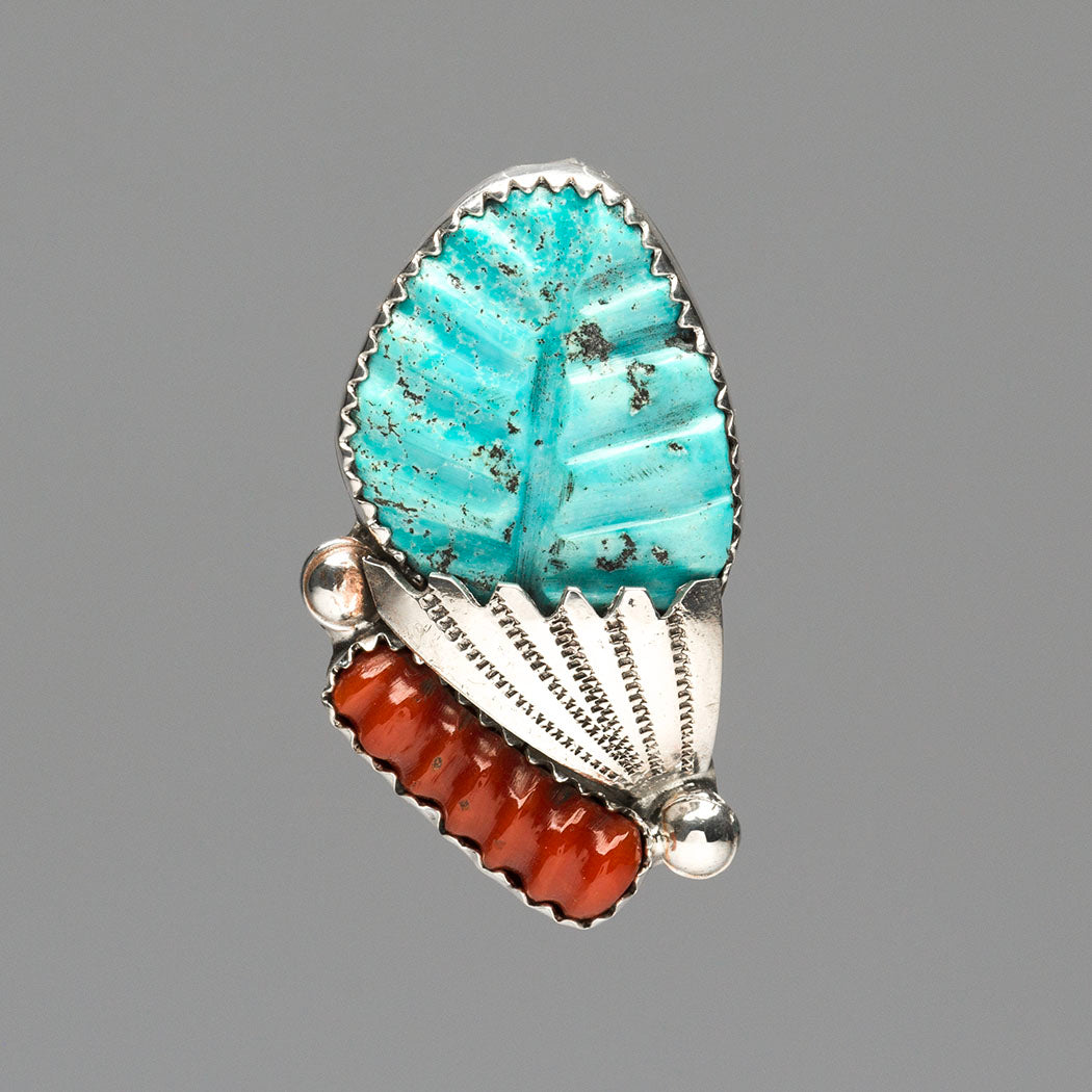 Carved Leaf & Little Caterpillar Pendant