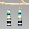 Geometric Precision Mosaic Dangle Earrings