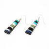 Geometric Precision Mosaic Dangle Earrings