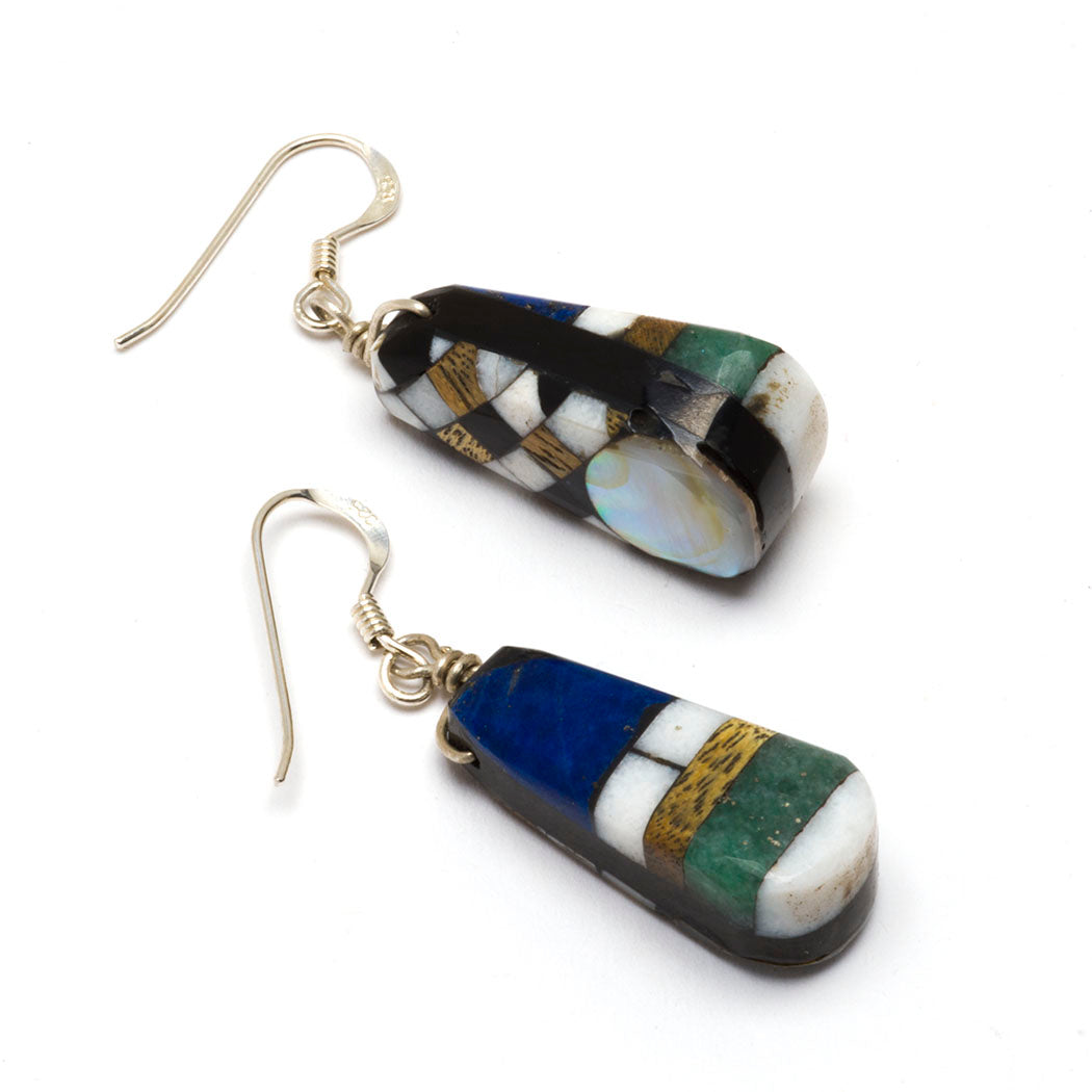 Striking Mosaic Dangle Earrings