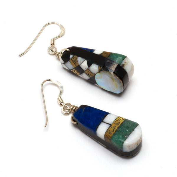 Striking Mosaic Dangle Earrings