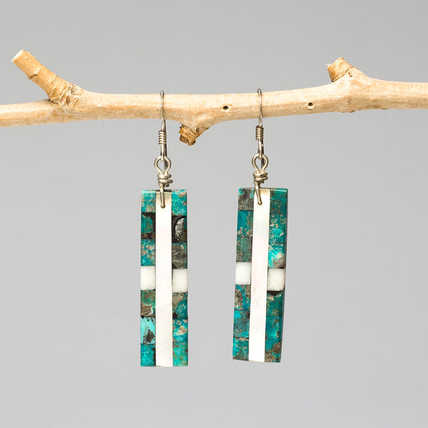 Expressive Mosaic Dangle Earrings