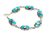 Kingman Turquoise Snake Link Bracelet