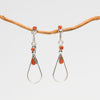 Red Coral Petit Point Teardrop Earrings