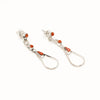Red Coral Petit Point Teardrop Earrings