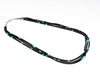 Triple Strand Jet & Turquoise Heishe Necklace
