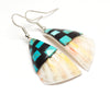 Checkerboard Mosaic Shell Earrings