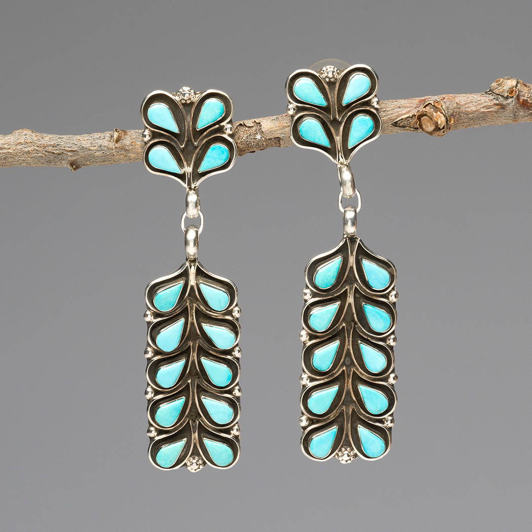 Turquoise Rainfall Earrings