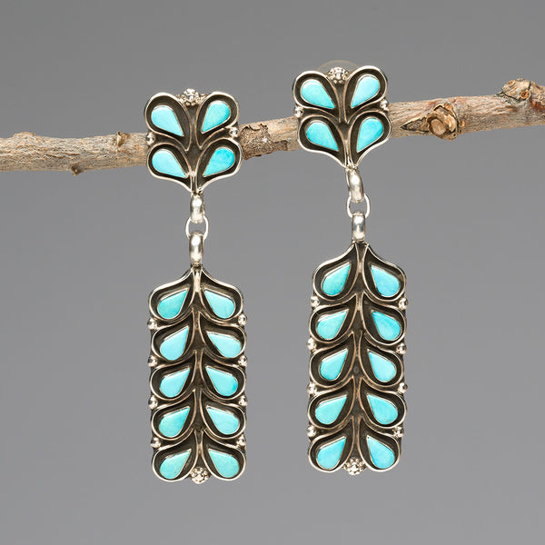 Turquoise Rainfall Earrings