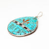 Blooming Scarlet Trumpet Mosaic Pendant