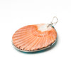 Blooming Scarlet Trumpet Mosaic Pendant