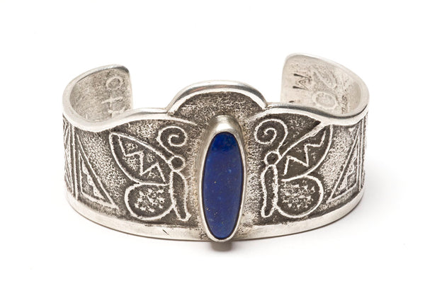 Lapis Butterfly Cuff Bracelet