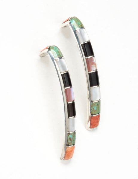 Contemporary Channel Inlay Earrings