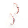 Pretty In Pink Mussel Shell Half-Hoop Earrings