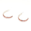 Pretty In Pink Mussel Shell Half-Hoop Earrings