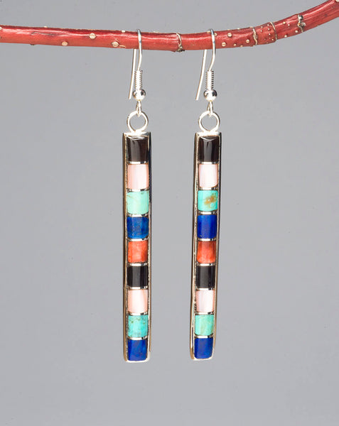 Chromatic Channel Inlay Earrings