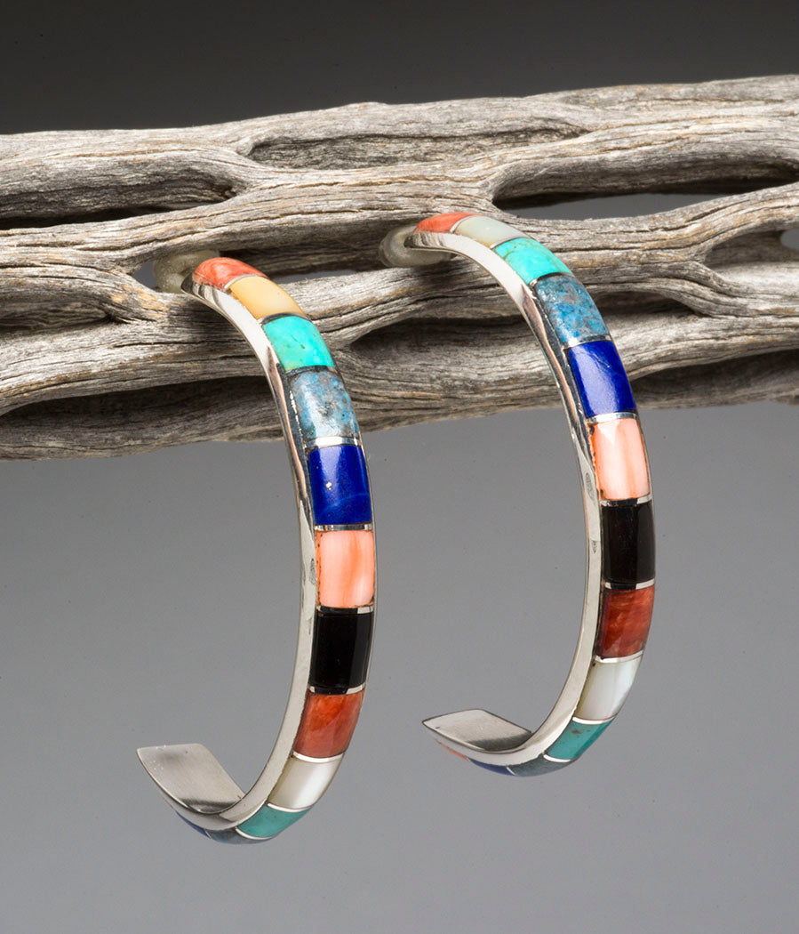 Rainbow Half-Hoop Earrings