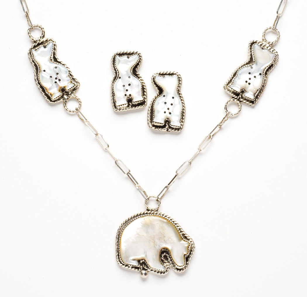 Special Bear Necklace & Earrings Set