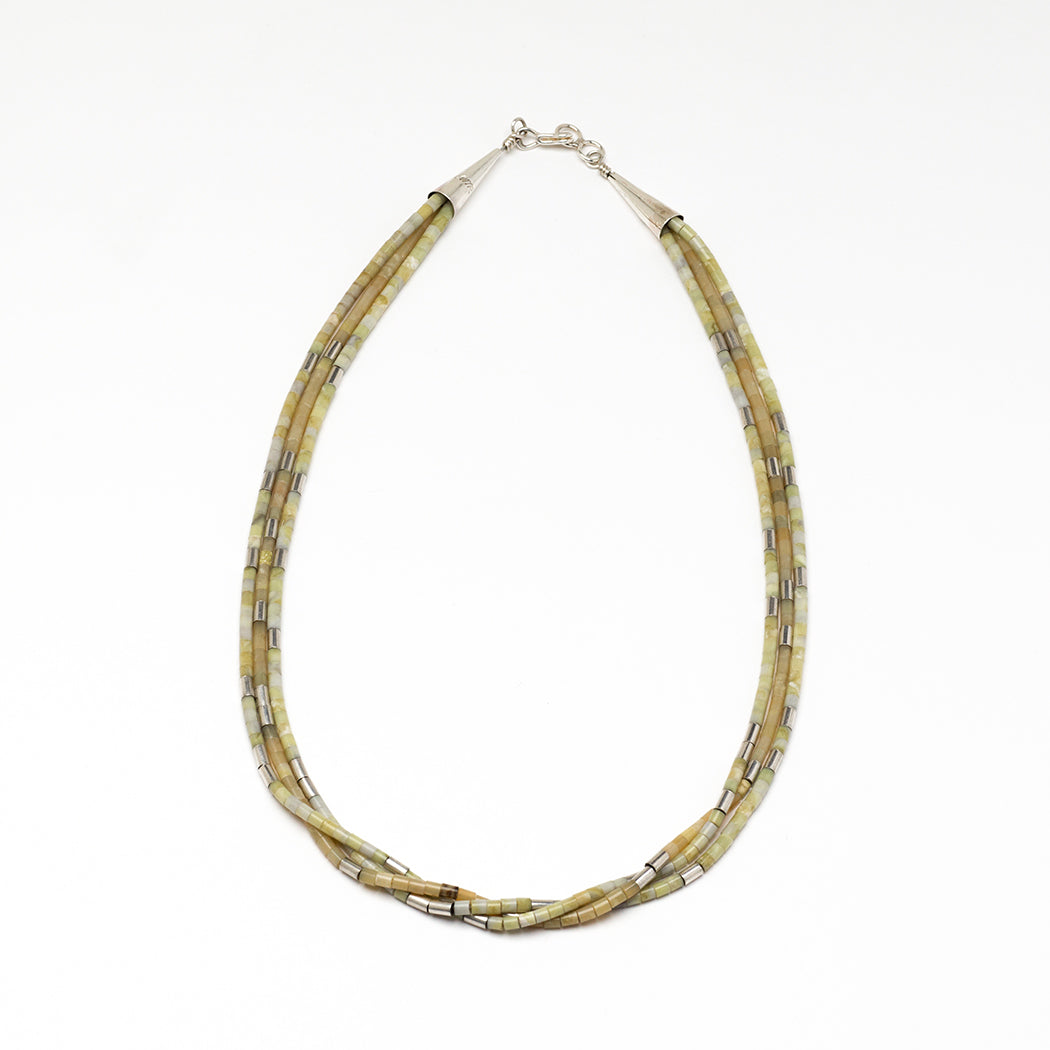 Triple Strand Micro Bead Necklace