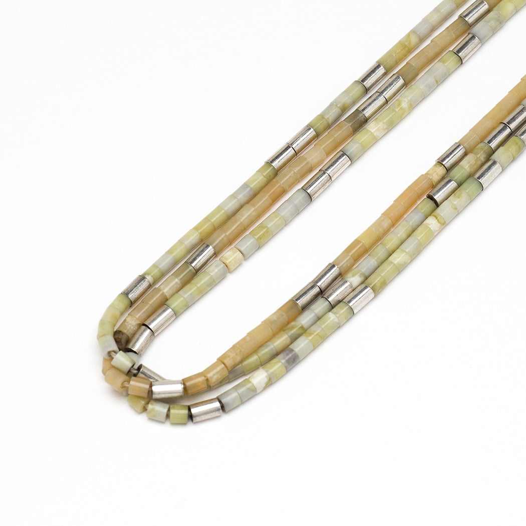 Triple Strand Micro Bead Necklace
