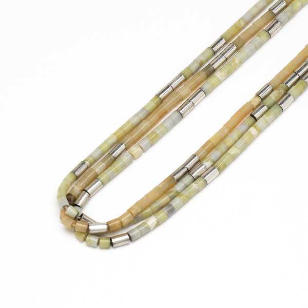 Triple Strand Micro Bead Necklace