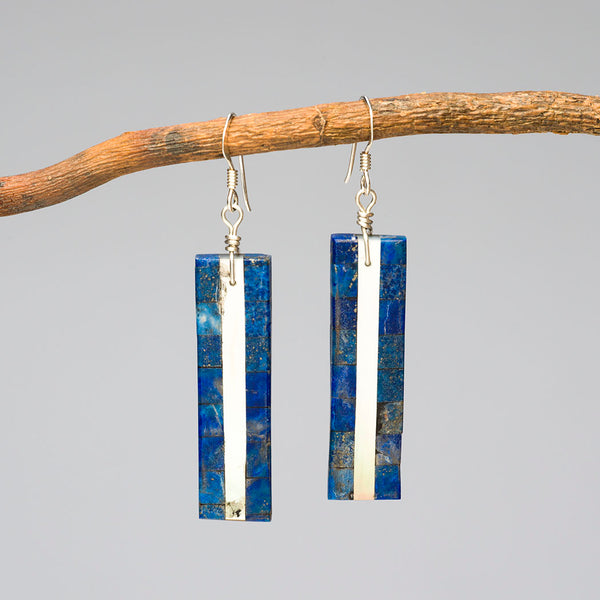 That Special Touch Lapis Mosaic Earrings