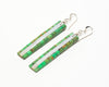 Mojave Green Turquoise Mosaic Dangle Earrings