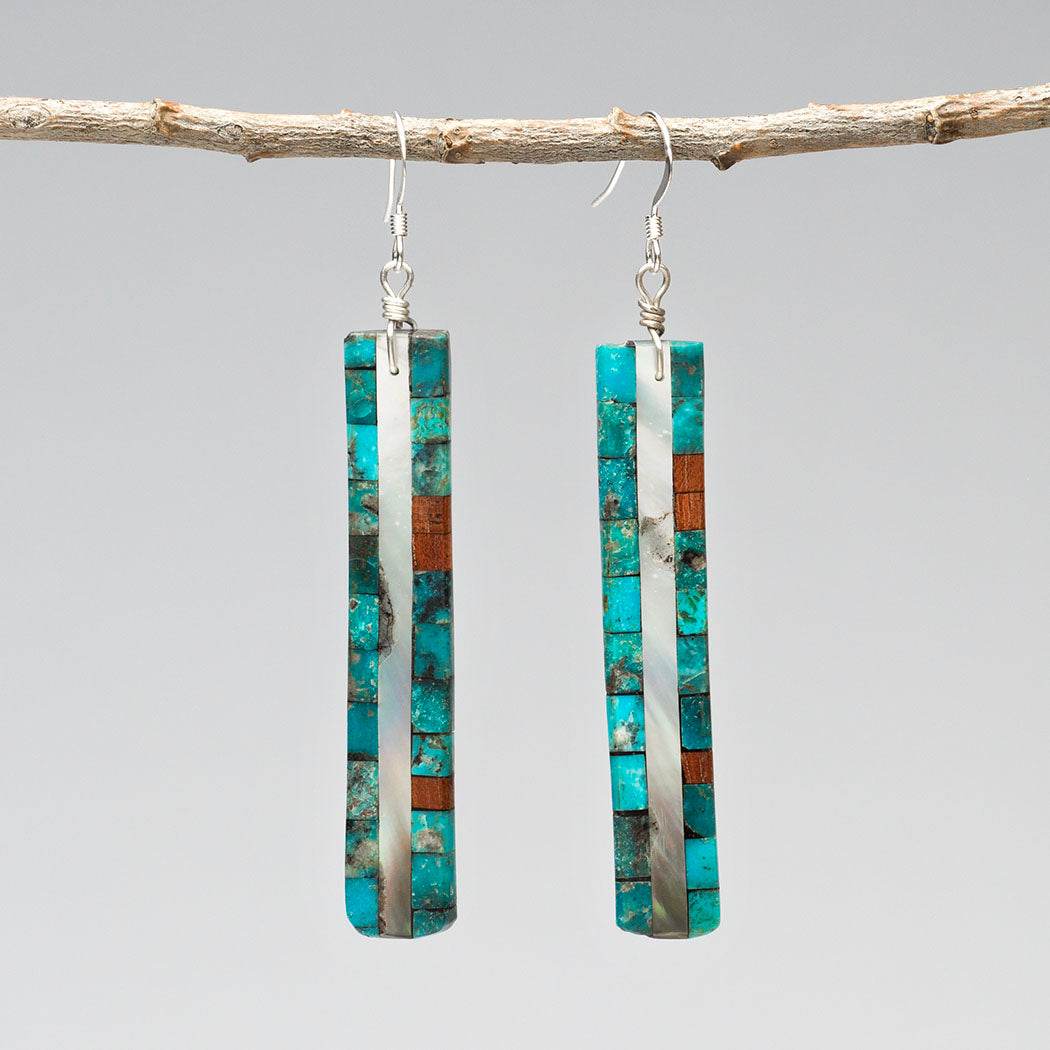 Striking Mosaic Dangle Earrings