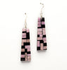 Checkered Pattern Phosphosiderite Earrings