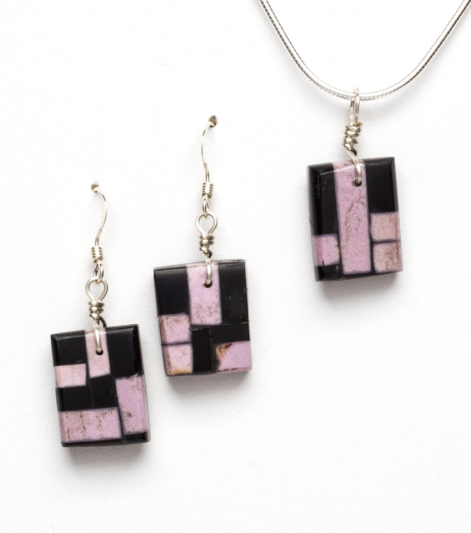 Phosphosiderite Mosaic Jewelry