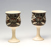 Butterfly Pottery Wine Glasses
