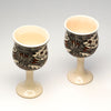 Butterfly Pottery Wine Glasses