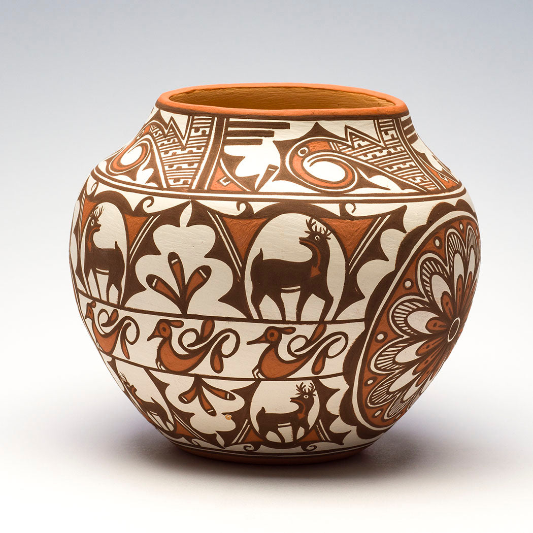 Deer In His House & Zuni Rainbirds Pottery