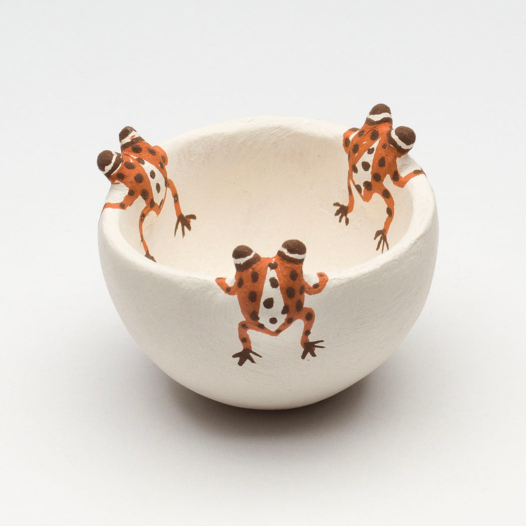 Monsoon Frogs Small Pottery Bowl