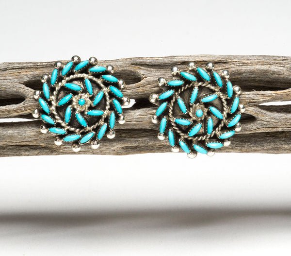 Wheels Of Sleeping Beauty Turquoise Earrings