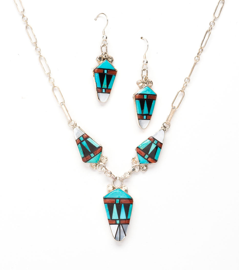 Stone To Stone Necklace & Earrings Set