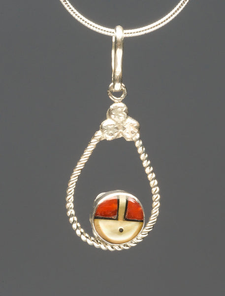 Zuni Sunface Pendant With Chain