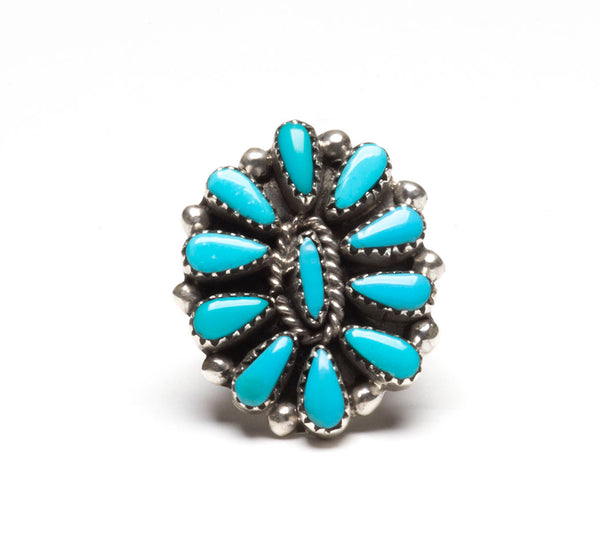 Turquoise Cluster Work Ring
